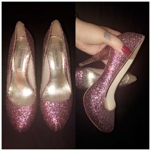 Steve Madden multi-color pink glitter heels